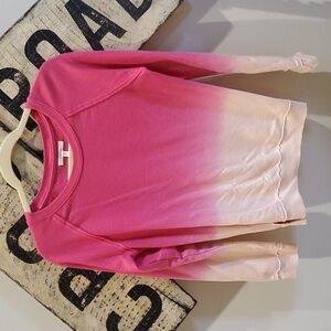 Maurices women's size small pink ombre sweatshirt with side slits